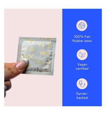 Hanx Ultra-Thin Large Size Vegan Condoms - 10 Pack