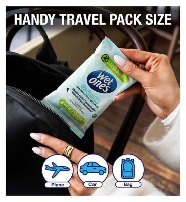 Wet Ones 'Be Gentle' Biodegradable Antibacterial Hand Wipes, 12 Pack