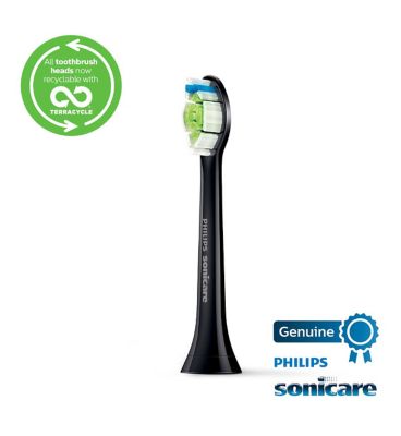 Philips Sonicare Optimal White BrushSync Enabled Replacement Toothbrush Brush Heads (Black) 8 pack HX6068/13