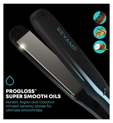 REVAMP Wide Ultra X Shine Ceramic Hair Straightener