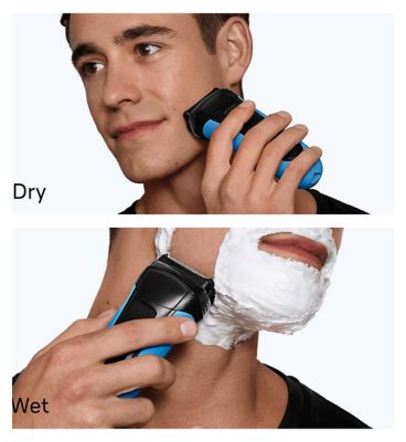 Braun Series 3, Electric Shaver Wet & Dry Razor For Men - Black/Blue 310