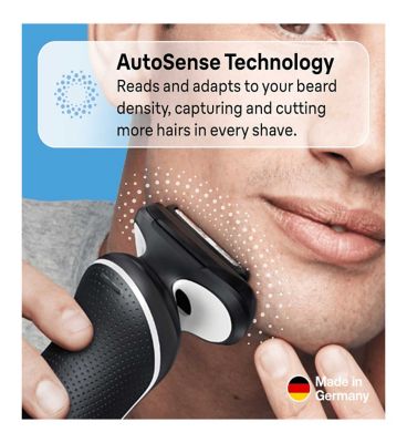 Braun Series 5 Electric Shaver with Charging Stand and 2 Easy Click Attachments - White 50-W4650cs