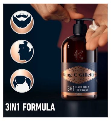 King C. Gillette Beard And Face Wash 350ml