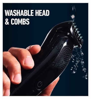 King C. Gillette Cordless Beard Trimmer Hair Clipper Kit with 3 Interchangeable Combs