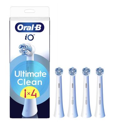 Oral-B iO™ Ultimate Clean White Replacement Electric Toothbrush Heads 4 Pack