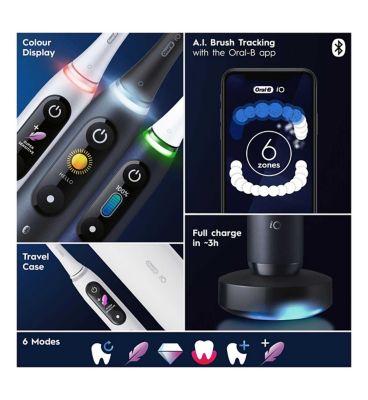 Oral-B iO8™ Electric Toothbrush Black Onyx with Limited Edition Travel Case