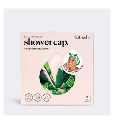 Kitsch&nbsp;Luxe Shower Cap - Palm Leaves
