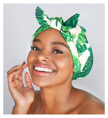 Kitsch&nbsp;Luxe Shower Cap - Palm Leaves