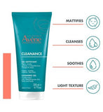 Avène Cleanance Cleansing Gel Cleanser for Oily, Blemish-Prone Skin 200ml