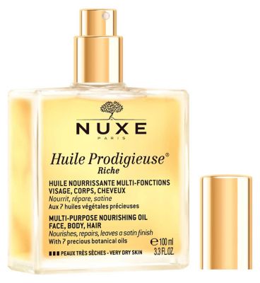 NUXE Huile Prodigieuse® Riche Multi-Purpose Dry Oil for Face, Body and Hair 100ml