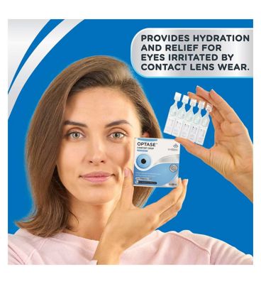 Optase Comfort Drop - Help Hydrate Irritated and Dry Eyes During Contact Lens Wear - Preservative Free - 20 x 0.4ml Drops.