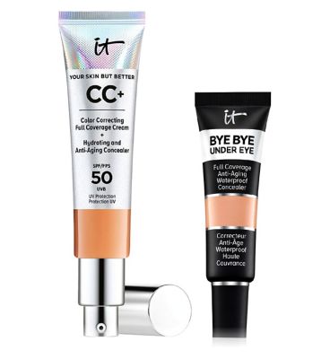 IT Cosmetics Your Skin But Better CC+ Cream - Tan & Bye Bye Under Eye Concealer - Tan