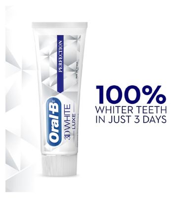 Oral-B 3D White Luxe Perfection 3 Month Toothpaste Bundle