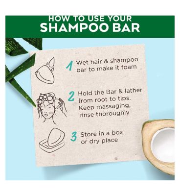 Garnier Ultimate Blends Coconut Hydrating Shampoo Bar with Aloe Vera for Normal Hair, 60g