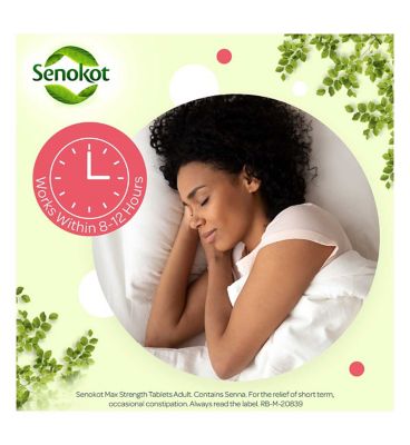 Senokot Max Strength Tablets Senna Laxative for Constipation 10s