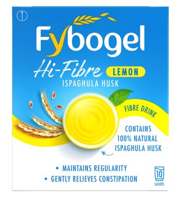 Fybogel Hi-Fibre Lemon Constipation Relief 10 Sachets