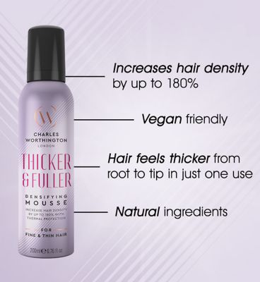 Charles Worthington Thicker & Fuller Densifying Mousse 200ml