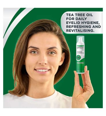 Optase Tea Tree Oil (TTO) Eyelid Cleansing Gel - Daily Eyelid Hygiene to Refresh and Revitalise - Preservative Free - 50ml