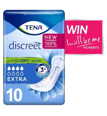 TENA Discreet Extra Plus Incontinence Pads for Bladder Weakness 8pk