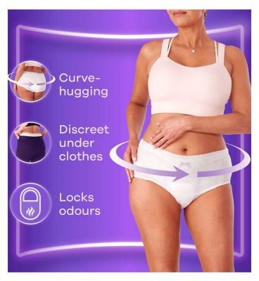Always Discreet for Sensitive Bladder Pants Plus (6 Drop) Medium - 54 Pants (6 pack bundle)