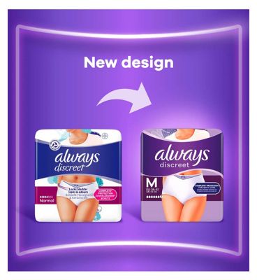 Always Discreet for Sensitive Bladder Pants (5 Drop) Large - 60 Pants (6 pack bundle)