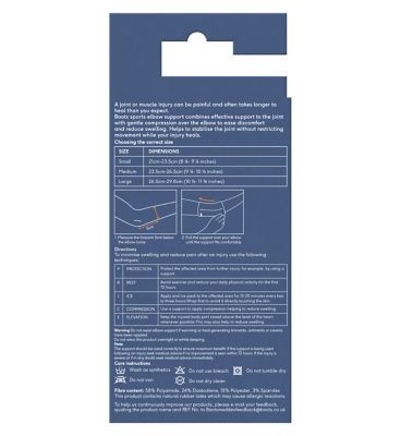 Boots Sports Elbow Support with Reflective Safety Strip - Small