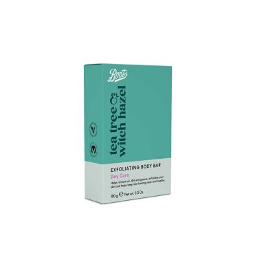 Boots Tea Tree & Witch Hazel Exfoliating Body Bar 100g
