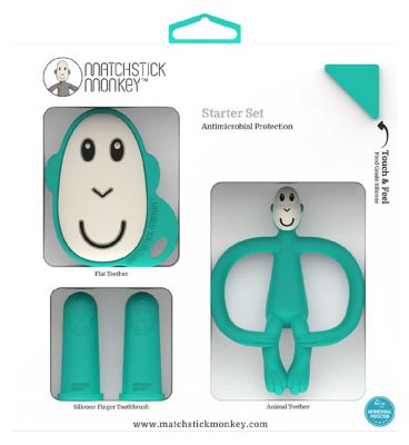 Matchstick Monkey Teething Starter Set - Green