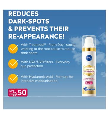 NIVEA Cellular Luminous 630 Anti-Dark Spot Day Cream Face Moisturiser SPF50 40ml