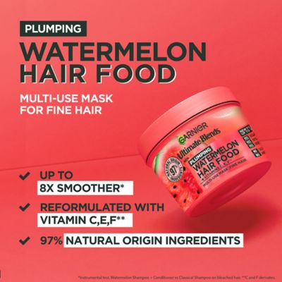 Garnier Ultimate Blends Plumping Hair Food Watermelon 3-in-1 Fine Hair Mask Treatment 400ml
