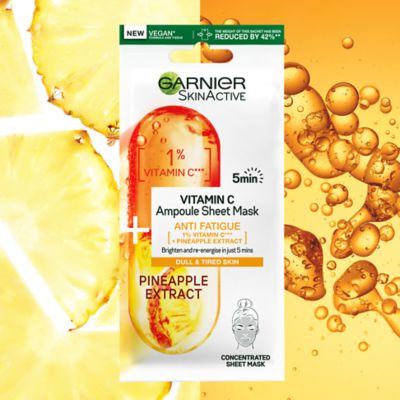 Garnier SkinActive Vitamin C Ampoule Sheet Mask Pineapple 15g