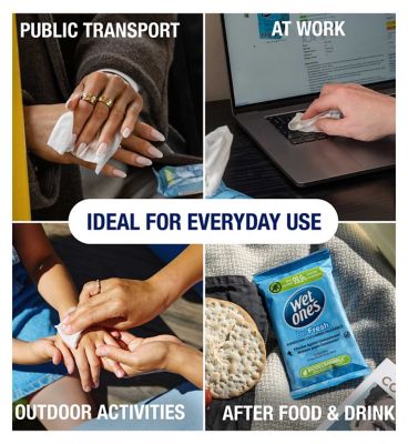 Wet Ones Be Fresh Biodegradable Antibacterial Hand Wipes, 12 Pack
