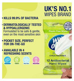 Wet Ones Be Zingy Biodegradable Antibacterial Hand Wipes, 12 Pack