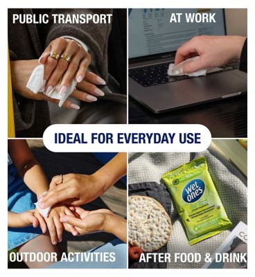 Wet Ones Be Zingy Biodegradable Antibacterial Hand Wipes, 12 Pack