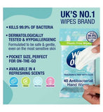 Wet Ones Be Gentle Biodegradable Antibacterial Hand Wipes, 40 Pack