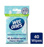 Wet Ones Be Gentle Biodegradable Antibacterial Hand Wipes, 40 Pack
