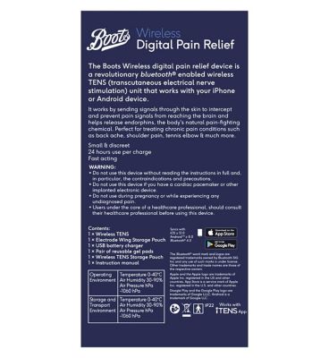 Boots Wireless Digital Pain Relief with TENS technology