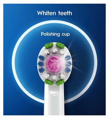 Oral-B 3D White Toothbrush Head with CleanMaximiser Technology, 8 Pack