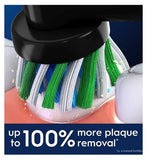 Oral-B CrossAction Toothbrush Head Black Edition with CleanMaximiser Technology, 4 Pack