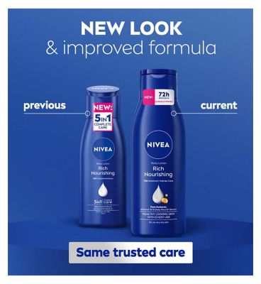 NIVEA Rich Nourishing Body Lotion for Dry Skin, Travel Size 75ml