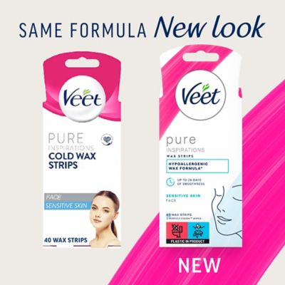 Veet Pure Inspirations Wax Strips For Face Sensitive Skin - 40s