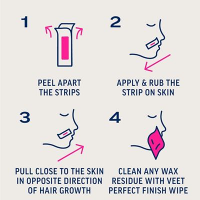 Veet Pure Inspirations Wax Strips For Face Sensitive Skin - 40s