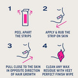 Veet Pure Inspirations Wax Strips For Face Sensitive Skin - 40s
