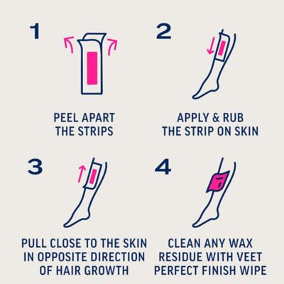 Veet Pure Cold Wax Strips Legs & Body For Sensitive Skin - 20s