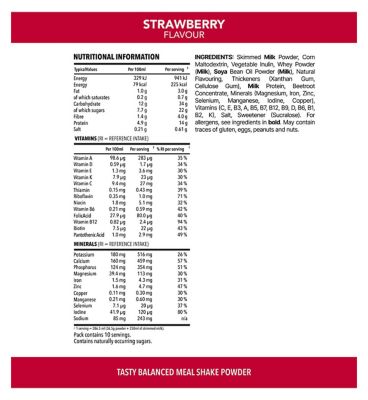 SlimFast Strawberry Flavour Shake - 365g