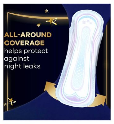 Always Ultra Sanitary Towels Secure Night Extra (Size 5) Wings 8 Pads Super Absorbent, Ultra Thin, Neutralises Odours