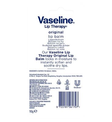 Vaseline Lip Therapy Original Lip Balm Tube 10g