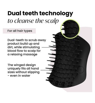 Tangle Teezer Scalp Exfoliator & Massager - Onyx Black