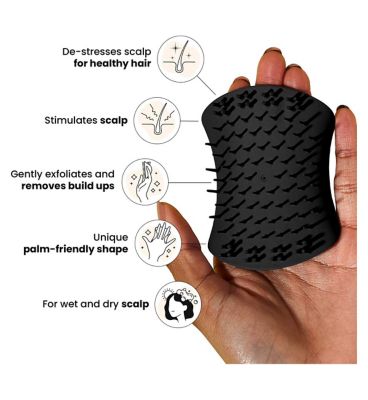Tangle Teezer Scalp Exfoliator & Massager - Onyx Black