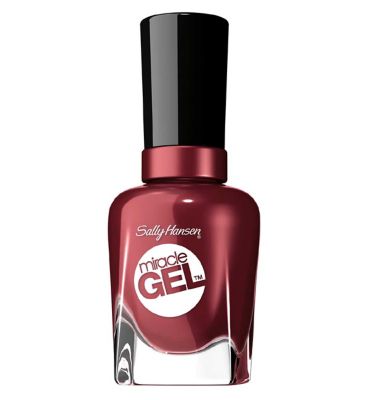 Sally Hansen Miracle Gel Nail Polish - Wine Stock - Deep Burgundy Red Nail Colour